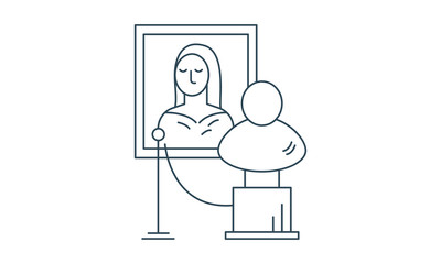 Museum icon for cultural and historical references