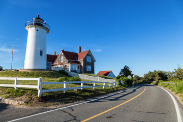 Fototapeta na wymiar Nobska Lighthouse in Falmouth Massachusetts