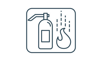 Fire extinguisher icon for fire safety and emergency response