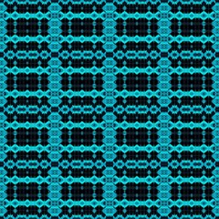 repeatable seamless pattern graphic design with black, dark turquoise and dark cyan colors. can be used for fashion textile, fabric prints and wrapping paper