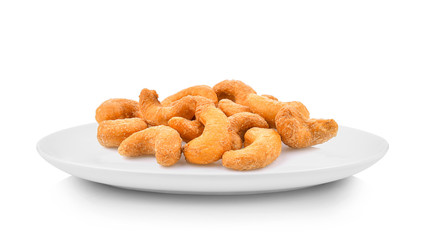 White plate on white background