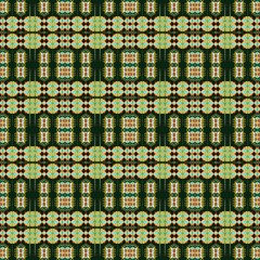 repeatable seamless pattern graphic design with burly wood, dark sea green and very dark green colors. can be used for fashion textile, fabric prints and wrapping paper