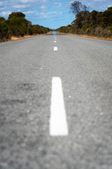 Empty straight road