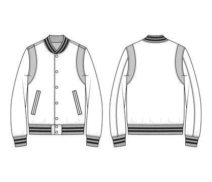 Buy Varsity Jacket  Technical Drawings  Fashion CAD Designs for Online in  India  Etsy
