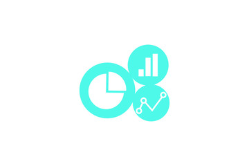 abstract set of light blue icon