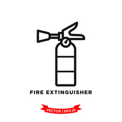 fire extinguisher icon vector logo template