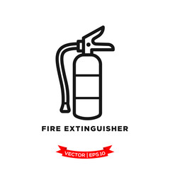 fire extinguisher icon vector logo template