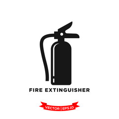 fire extinguisher icon vector logo template