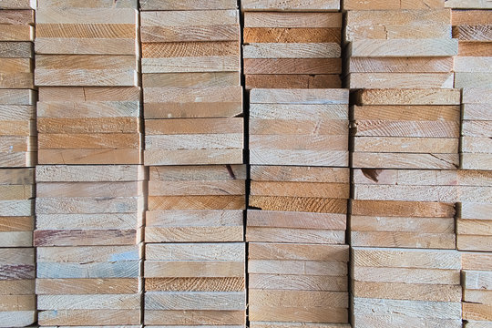 Stacked Heads Wood Rectangle Shape  On Warehouse Store, Wood Texture And Background