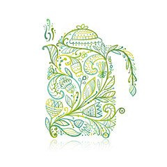 Floral teapot design