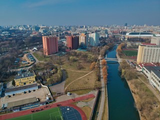 Obraz premium Aerial view of Minsk, Belarus