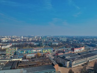 Fototapeta premium Aerial view of Minsk, Belarus