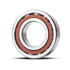 Close up of bearings for industry   on white isolated background. Part of the car