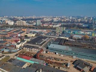 Fototapeta premium Aerial view of Minsk, Belarus