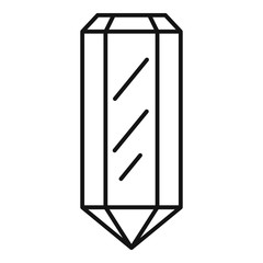 Gem icon. Outline gem vector icon for web design isolated on white background