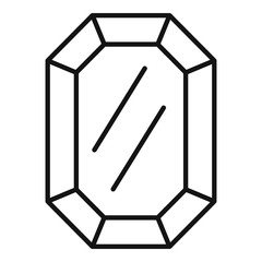 Solid jewel icon. Outline solid jewel vector icon for web design isolated on white background
