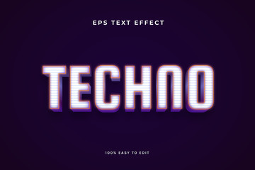 Techno text effect