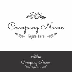 Company logo  with botanical flowers