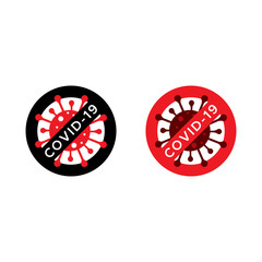 Novel coronavirus outbreak covid-19. Stay home flat vector icon for apps and websites. 