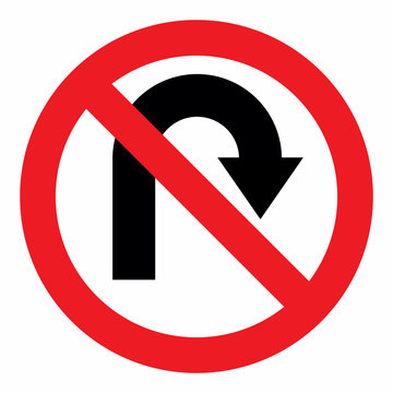 No Uturn Sign