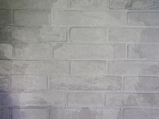 Fototapeta premium Grey brick wall wallpaper water paint style
