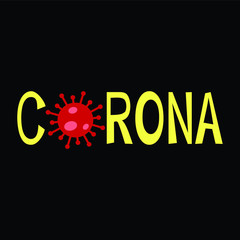 Fototapeta na wymiar ilustration corona virus vector (font: arial custom)