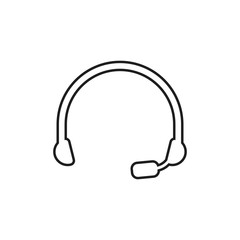Headphone Line Icon. Editable Vector Symbol Illustration.