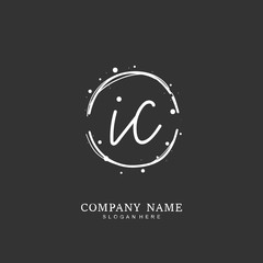 Handwritten initial letter AB for identity and logo. Vector logo template with handwriting and signature style.