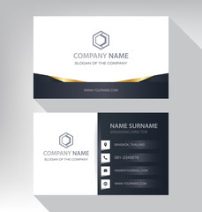 Luxury and modern. vector business card template. design black gold white