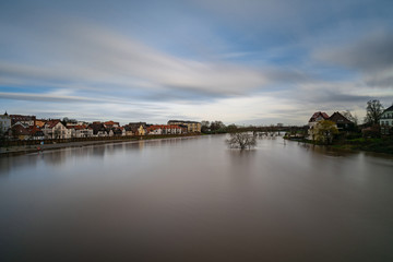 Fototapeta na wymiar Hochwasser Weser Minden
