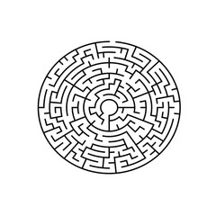 Circular vector maze, 11 corridors wide with no solution