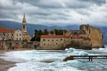 Montenegro, Budva, Old Town before the storm