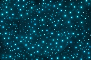 Light spots and abstract lines with dark background, 3d rendering.