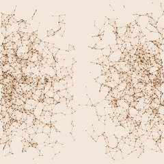 Network Mesh Procedural Art background illustration