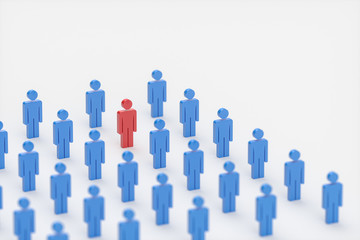 People models, business team concept, 3d rendering.