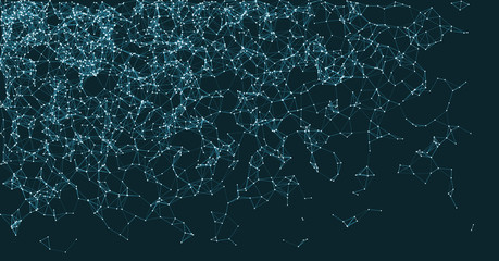 Network Mesh Procedural Art background illustration