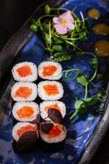 sushi on the plate