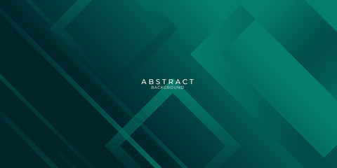 Green tosca presentation design or banner template. Vector abstract background with green gradient fluid waves, organic shapes, text. Trendy banner for social media promotion