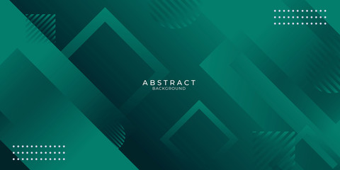 Green geometric gradient background vector can be use for web header, cover, banner, wallpaper, flyer, brochure, book, printing media, card, web page. Tosca abstract background with geometric element