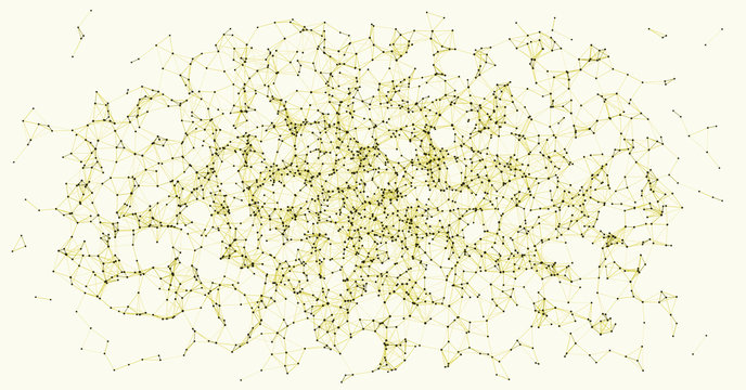 Network Mesh Procedural Art background illustration