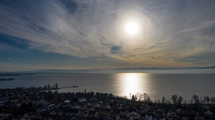 Fototapeta premium Sonnenuntergang am Bodensee