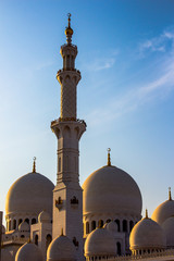 Fototapeta na wymiar Abu Dhabi Grand Mosque Portrait View