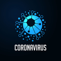 Covid-19 Coronavirus logo design vector illustration