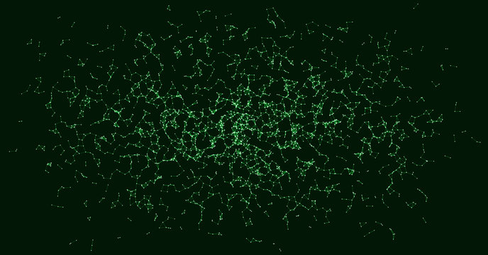 Network Mesh Procedural Art background illustration