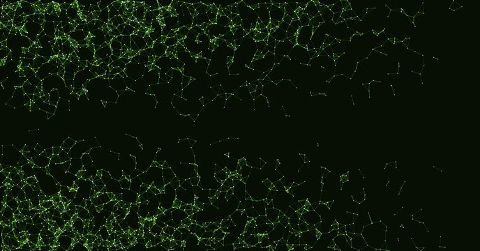 Network Mesh Procedural Art background illustration