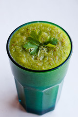 Green celery and cucumber smoothie 