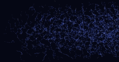 Network Mesh Procedural Art background illustration