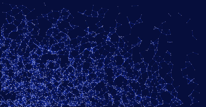 Network Mesh Procedural Art background illustration