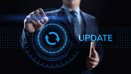 Update software application and hardware upgrade technology concept.