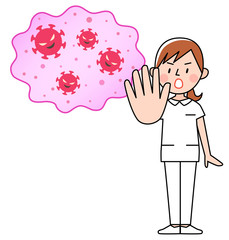 新型コロナウイルスと女性看護師